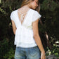 JULIETTE V Neck Tiered Ruffle Top