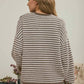 Henley Striped Sweater