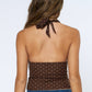 Polka Dot Crepe Tiered Halter Top