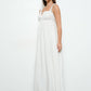 Shoulder Lace Trim Maxi Dress
