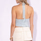 Sequins Embroidery Asymmetrical Top