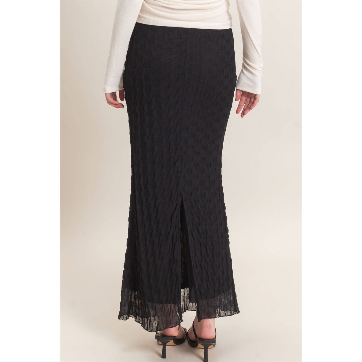 Textured Maxi Skirt
