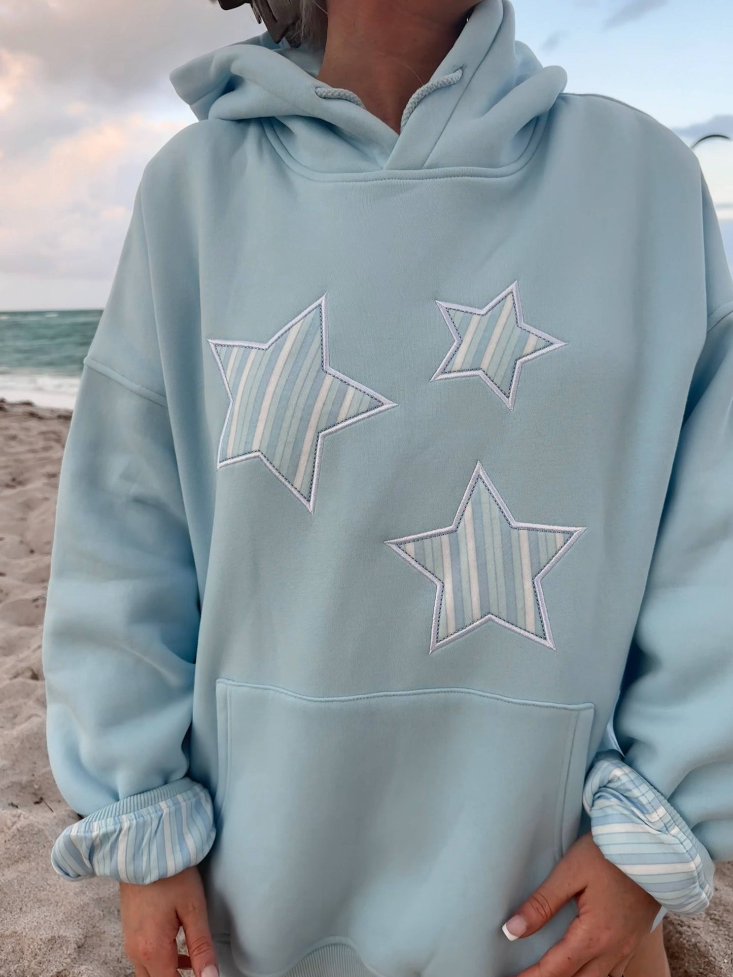 Blue Star Lux Striped Hoodie