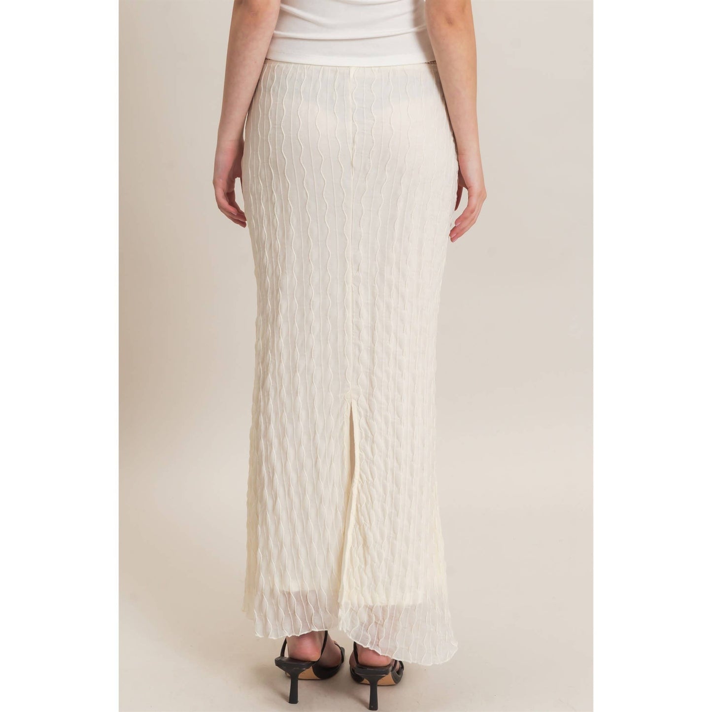 Textured Maxi Skirt