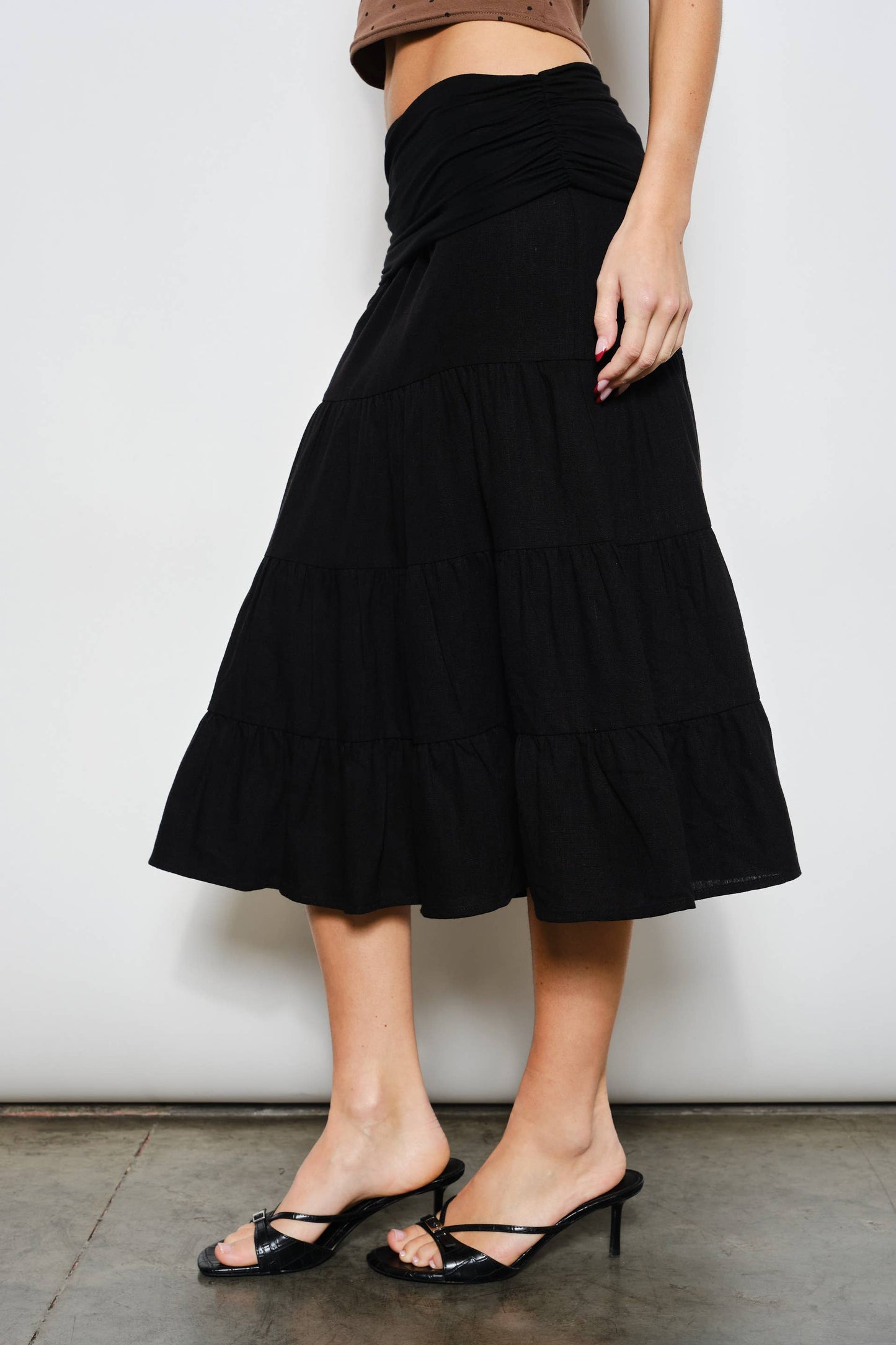 Regan Fold Over Skirt Midi
