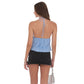 Pleated Babydoll Top in Light Blue