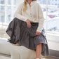 Tiered Gingham Skirt