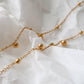 Brisse 18K Gold Non-Tarnish Dressy Beaded Y Lariat Necklace