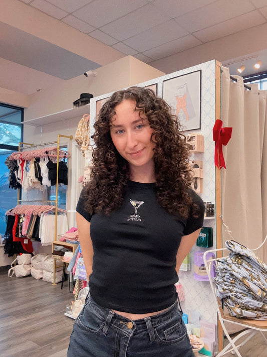 Embroidery Martini Baby Tee