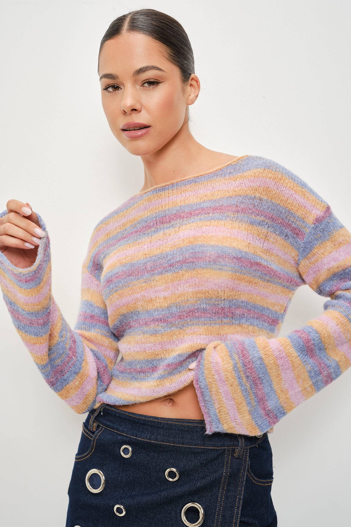 ANSEL STRIPED SWEATER