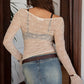 Sheer Lace Long Sleeve Top
