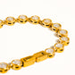 Amity 18K Gold Non-Tarnish Round Rhinestone Bracelet