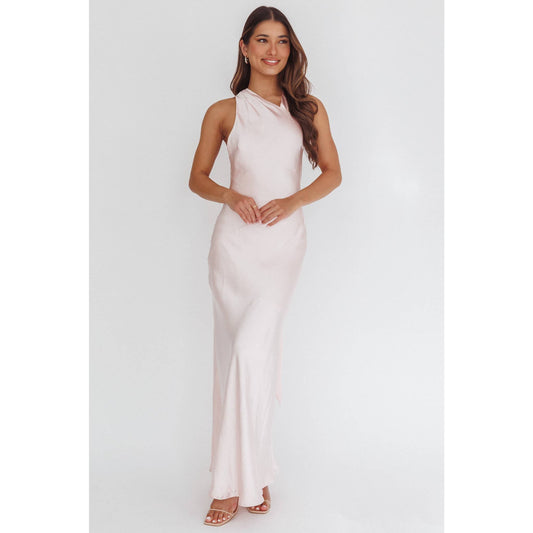 One Shoulder Asymmetrical Maxi Dress