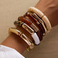 Cove 18K Gold Non-Tarnish Chunky Bangle Set