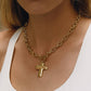 Trinite 18K Gold Non-Tarnish Cross Pendant Necklace