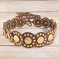 Concho Disc Link Vegan Leather Belt