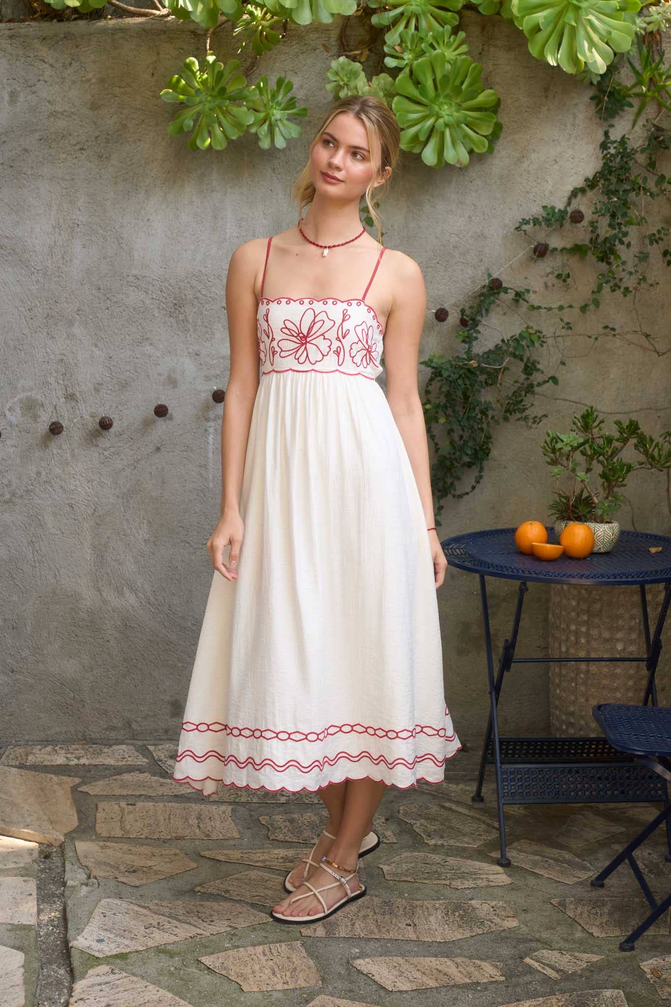 Floral Embrodiary Dress