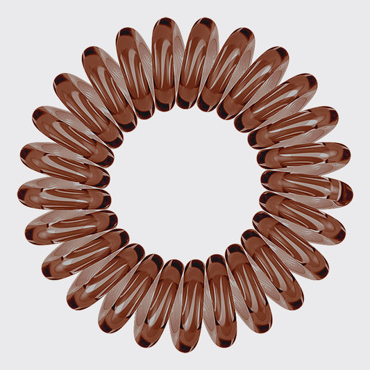 Spiral Hair Ties 8 Pack - Brunette