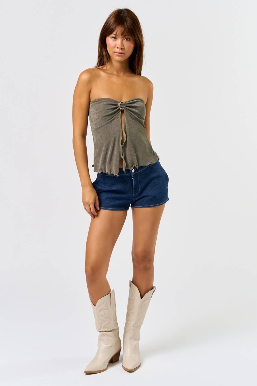 Tube Flyaway Top with Trim