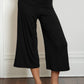 Fold Over Low Rise Wide Leg Leggings