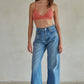 Seamless Ribbed Plunged V-Neck Bralette