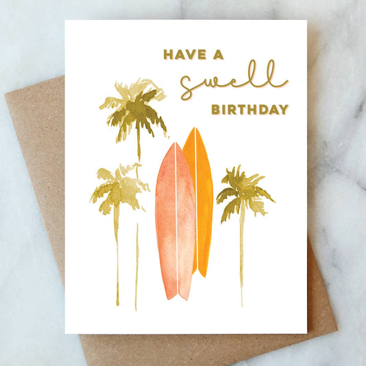 Surf Birthday Greeting Card