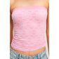 Strapless Jacquard Top