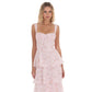 Floral Ruffle Maxi Dress in Pink