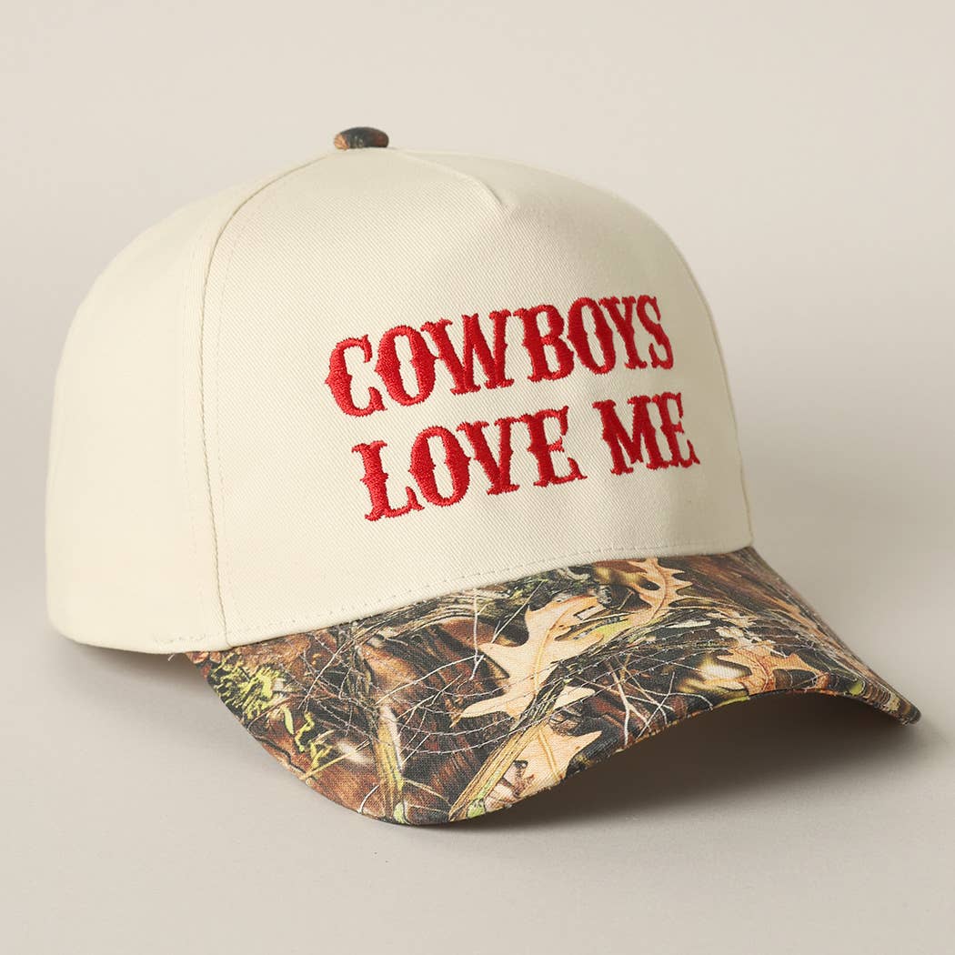 Cowboys Love Me Embroidery Camo Two-Tone Cap