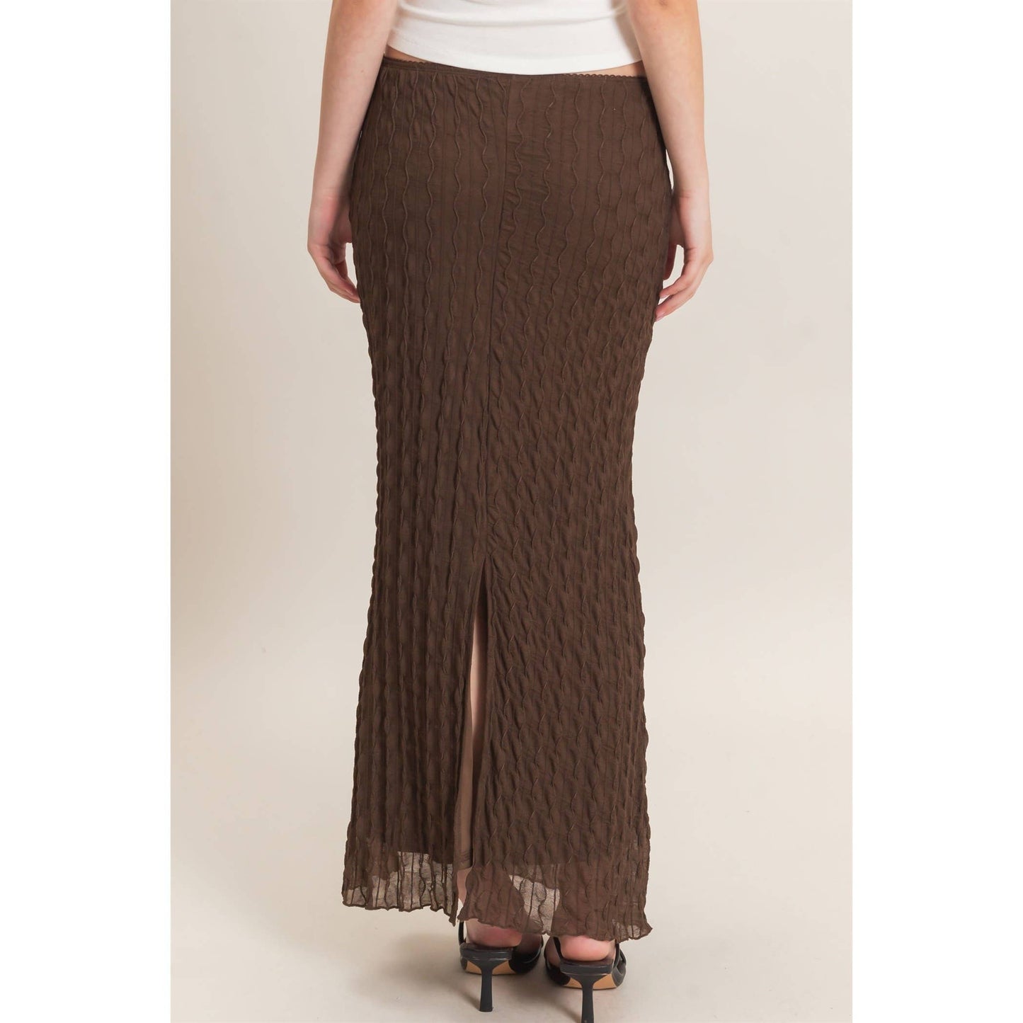 Textured Maxi Skirt
