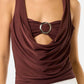 Ring Detailed cowl top
