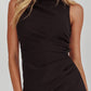 HIGH NECK RUCH MAXI DRESS