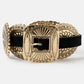 Western Concho Disc Decor Buckle Belt