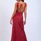 Satin Ruched Bust Sleeveless Open Back