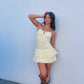 Butter Yellow Ruffle Dress