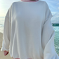 White & Pink Crew Neck