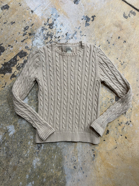 LL Cream Cable Knit Long Sleeve