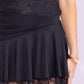 Black Lace Contrast Cami Mini Dress