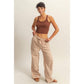 Casual Drawstring Straight Leg Pants