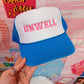 Unwell Trucker Hat: Blue/Pink