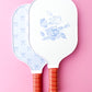 Blue Bow Floral Pickleball Paddle 