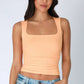 Clean Line Square Shirred Top