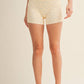 Ditsy Print Contrast Binding Biker Shorts