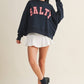 Salty Oversized Mock Neck Sweatshirt