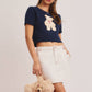 Short Sleeve Teddy Bear Top
