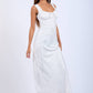 Satin Ruched Bust Sleeveless Open Back