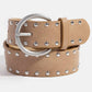 Metallic Studded Vegan Leather Belt