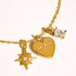 Gentilly 18K Gold Non-Tarnish Mom Heart Charm Necklace