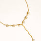 Yonder 18K Gold Non-Tarnish CZ Y Drop Necklace