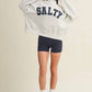 Salty Stars Oversized Mock Neck Sweatshirt
